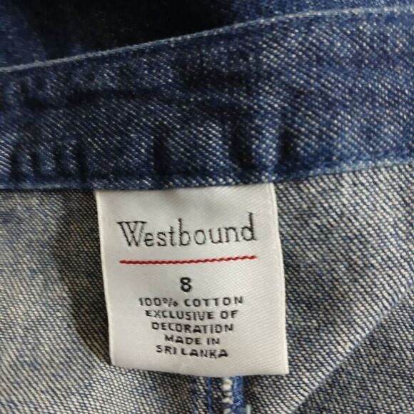 Westbound Vtg. Christmas Denim Skirt Size 8 - Picture 9 of 9